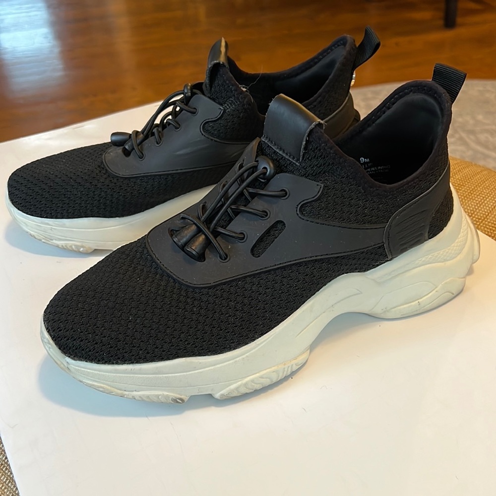 Black booties slip on sneaker